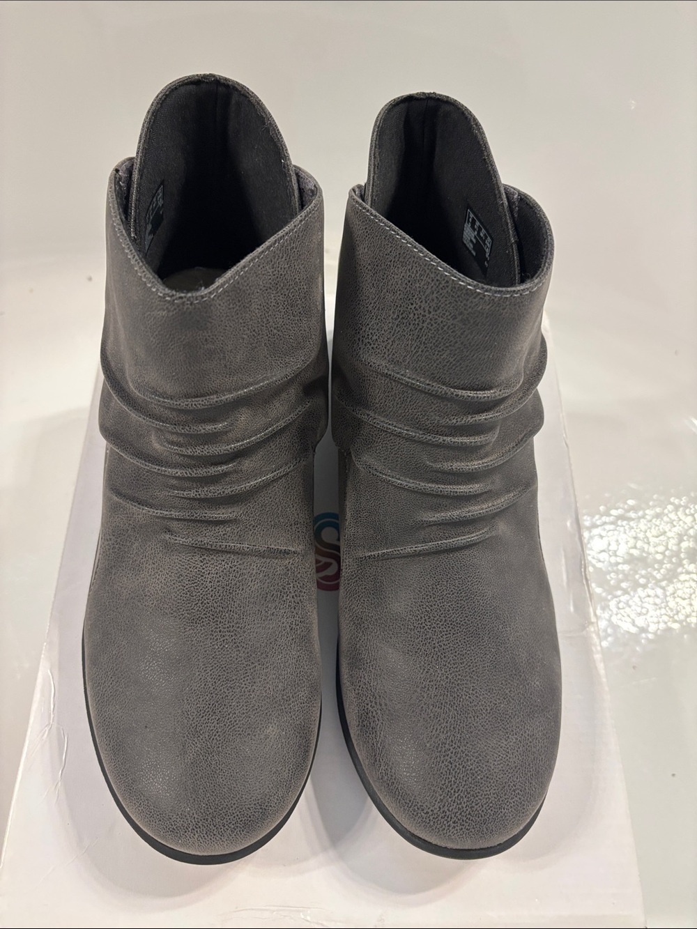 Cloudsteppers by Clarks Grey Slouch Ankle Bootie